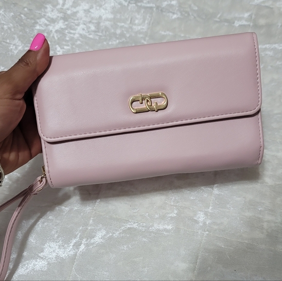 Time and Tru Handbags - NWOT Time And Tru Pink Vegan Leather Wallet Wristlet